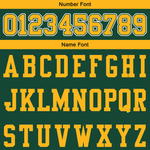 Camiseta de fútbol personalizada con nombre y número del equipo impresos en color verde