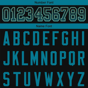 custom authentic drift fashion football jersey black-teal mesh