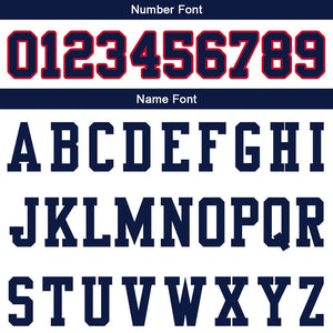customized authentic football jersey  white navy - red mesh