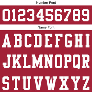 Camiseta de fútbol personalizada con nombre y número del equipo impresos en rojo