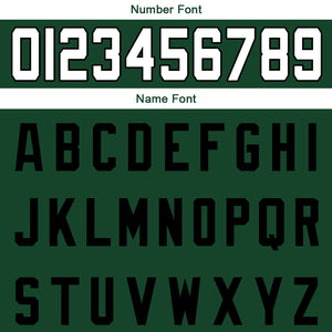 custom authentic split fashion football jersey green-white-black