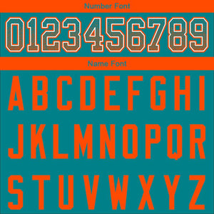 custom authentic drift fashion football jersey aqua-orange mesh