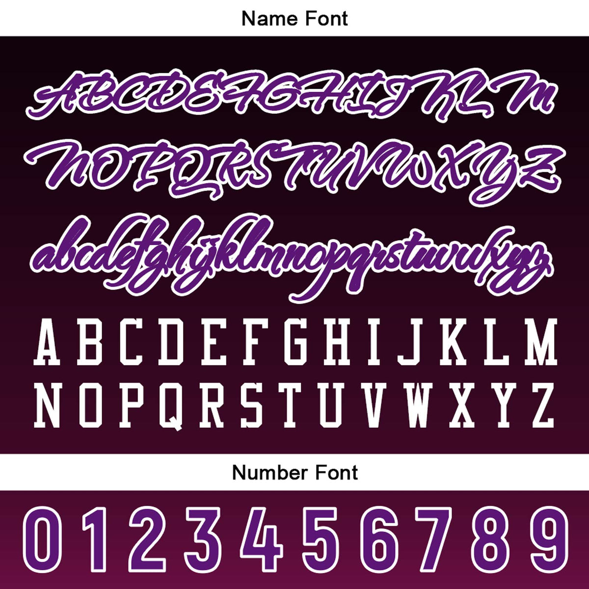 Camiseta de béisbol personalizada negra y morada con botones para hombre mujer adulto y joven con nombre número y logotipo impresos