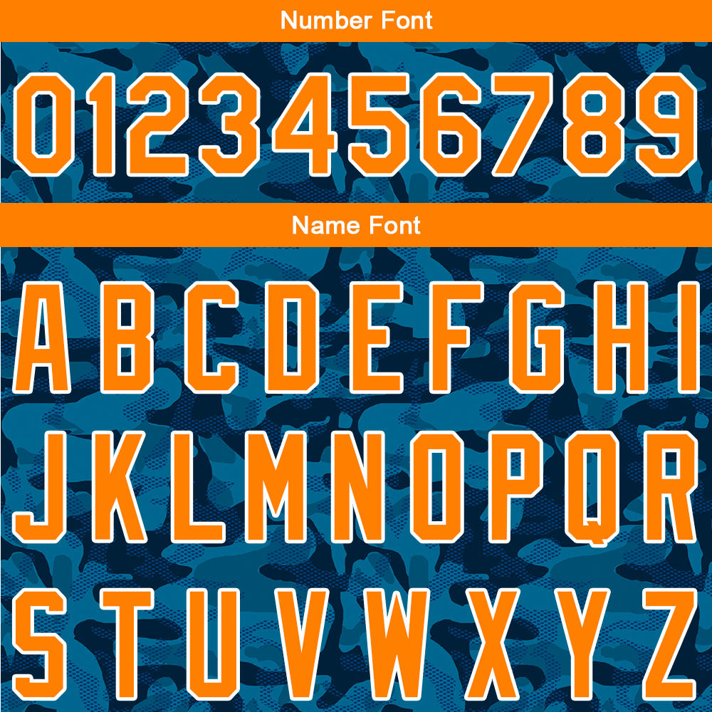 Dise?o personalizado de camiseta de béisbol con estampado a todo color camuflaje azul