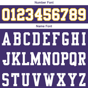 customized authentic football jersey purple white-gold mesh