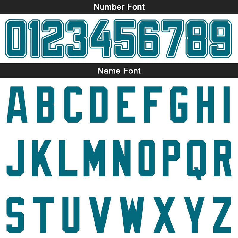 custom authentic split fashion football jersey black-white-teal mesh