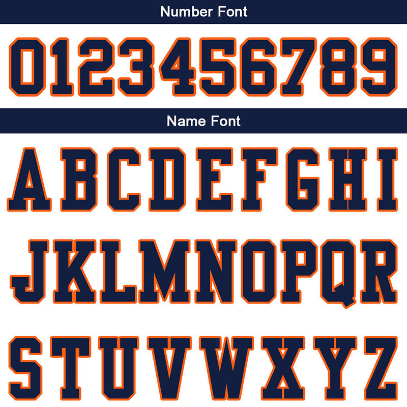customized  authentic football jersey white navy-orange mesh