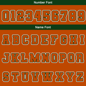 Chaquetas universitarias impermeables personalizadas en negro-naranja y verde con nombre-número y logotipo bordados