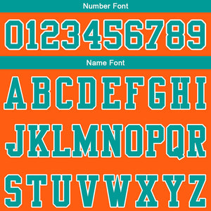 customized authentic football jersey  orange green-white mesh