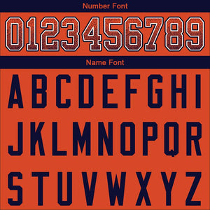 custom authentic drift fashion football jersey orange-navy mesh
