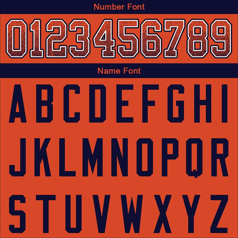custom authentic drift fashion football jersey orange-navy mesh