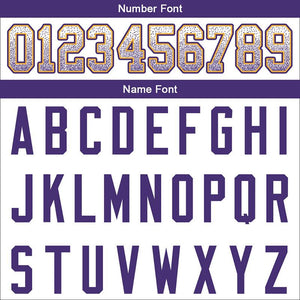 custom authentic drift fashion football jersey white-purple mesh