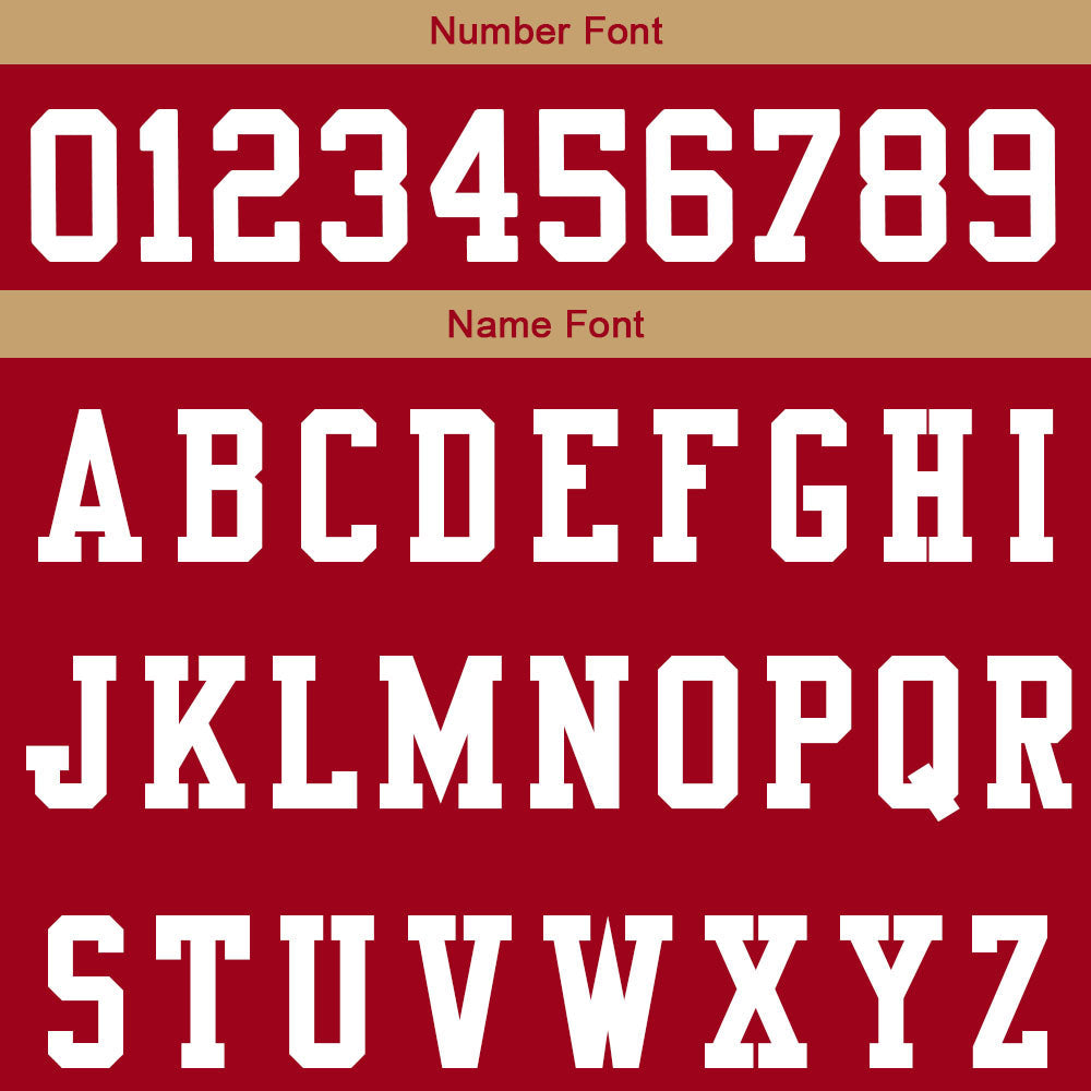 custom authentic split fashion football jersey gold-white-red mesh