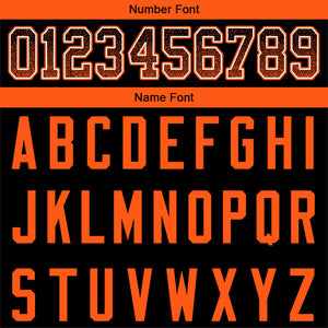 custom authentic drift fashion football jersey black-orange mesh