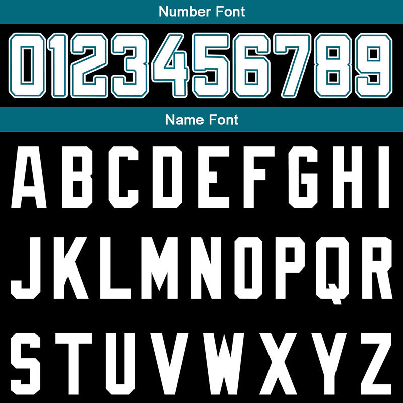 custom authentic split fashion football jersey black-white-teal mesh