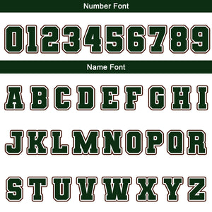 Chaquetas universitarias impermeables personalizadas en blanco-verde y marrón con nombre-número y logotipo bordados