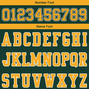customized  authentic football jersey green yellow-white mesh
