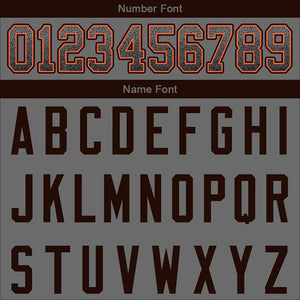 team custom authentic drift fashion football jersey gray-brown mesh