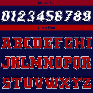 custom authentic football jersey navy-red-white