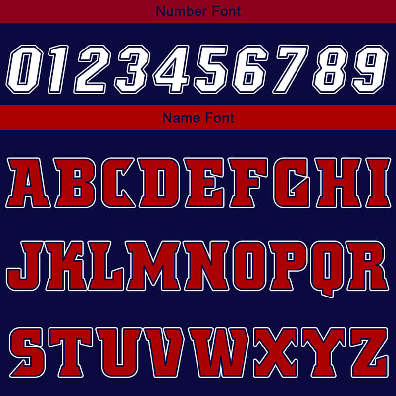 custom authentic football jersey navy-red-white