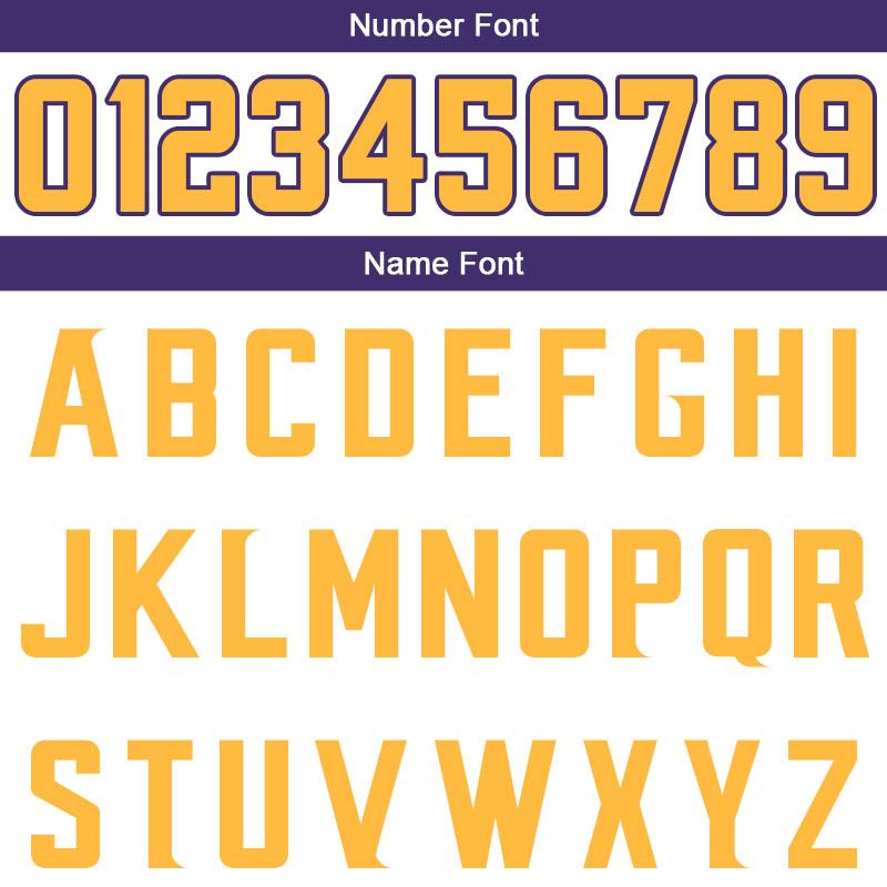 custom authentic split fashion football jersey yellow-white-purple mesh