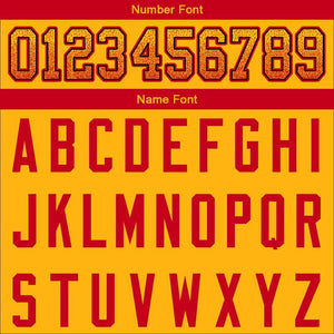 custom authentic drift fashion football jersey yellow-red mesh