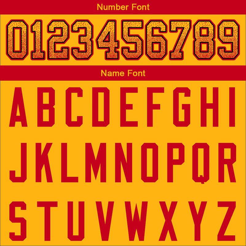 custom authentic drift fashion football jersey yellow-red mesh