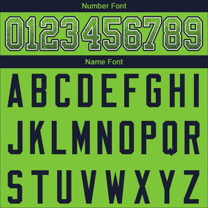 custom authentic drift fashion football jersey neon green-navy mesh