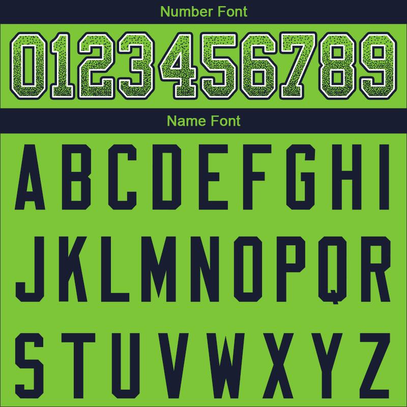 custom authentic drift fashion football jersey neon green-navy mesh