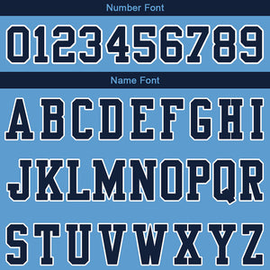 customized authentic football jersey powder blue navy -white mesh