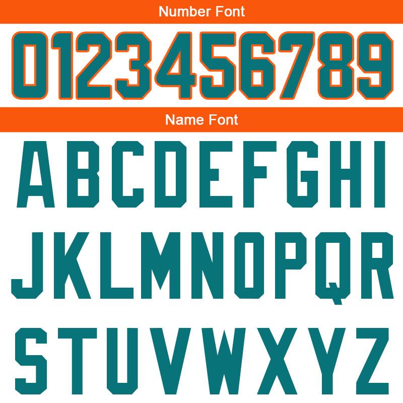 custom authentic split fashion football jersey orange-white-aqua mesh