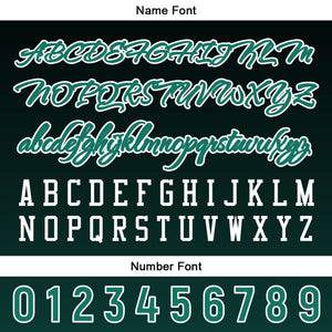 Camiseta de béisbol personalizada negra y verde con botones para hombre mujer adulto y joven Estampado de nombre número y logotipo