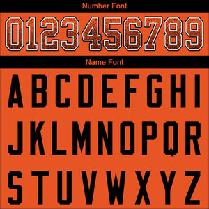custom authentic drift fashion football jersey orange-black mesh