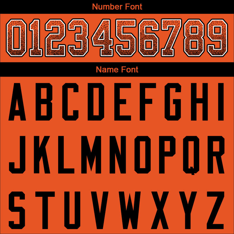 custom authentic drift fashion football jersey orange-black mesh