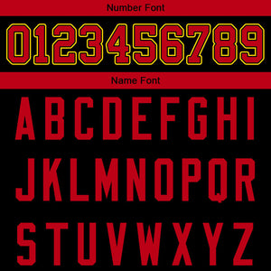 customized  authentic football jersey black-red-yellow
