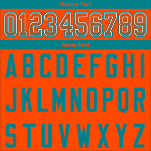 custom authentic drift fashion football jersey orange-aqua mesh