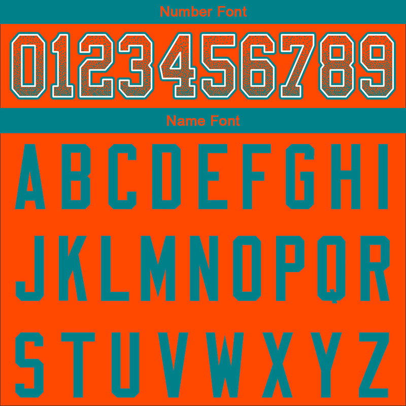 custom authentic drift fashion football jersey orange-aqua mesh