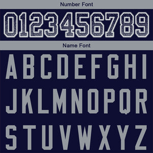 team custom authentic drift fashion football jersey navy-gray mesh