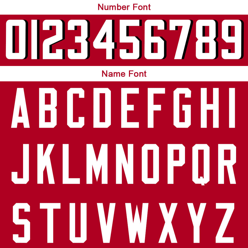 custom authentic gradient fashion football jersey red-black-white mesh