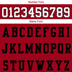 custom authentic split fashion football jersey red-white mesh