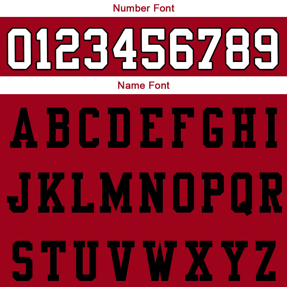 custom authentic split fashion football jersey red-white mesh