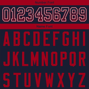 custom authentic drift fashion football jersey navy-red mesh