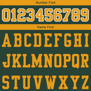 customized authentic football jersey midnight green gold-white mesh