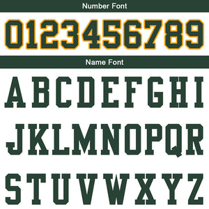 custom authentic football jersey white midnight green-gold mesh