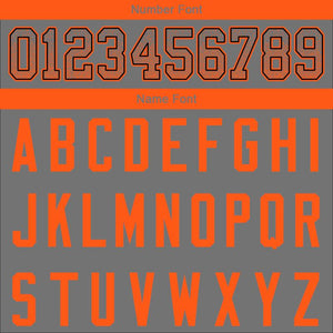 custom authentic drift fashion football jersey gray-orange mesh
