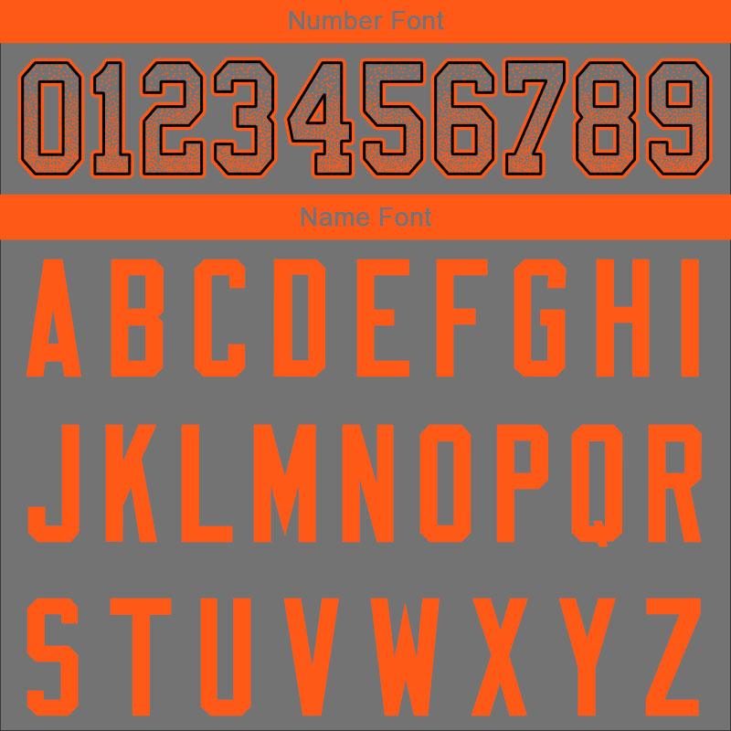 custom authentic drift fashion football jersey gray-orange mesh