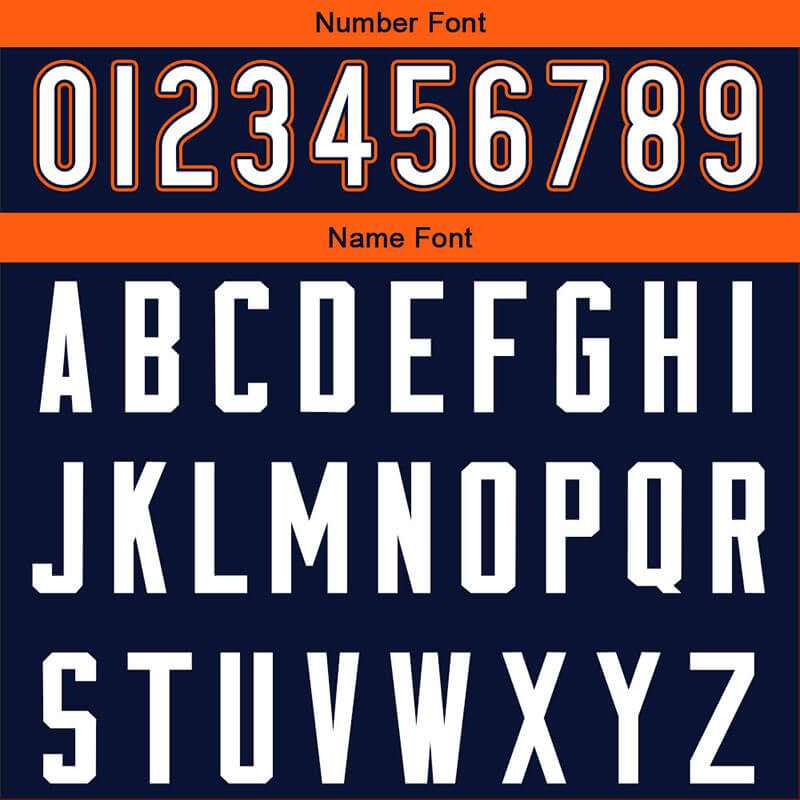 custom authentic split fashion football jersey orange-navy-white mesh