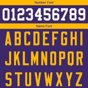 customized  authentic football jersey purple-white-yellow