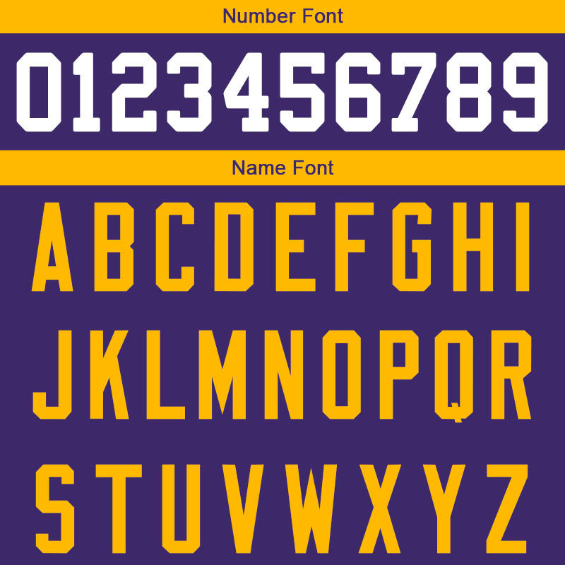 customized  authentic football jersey purple-white-yellow
