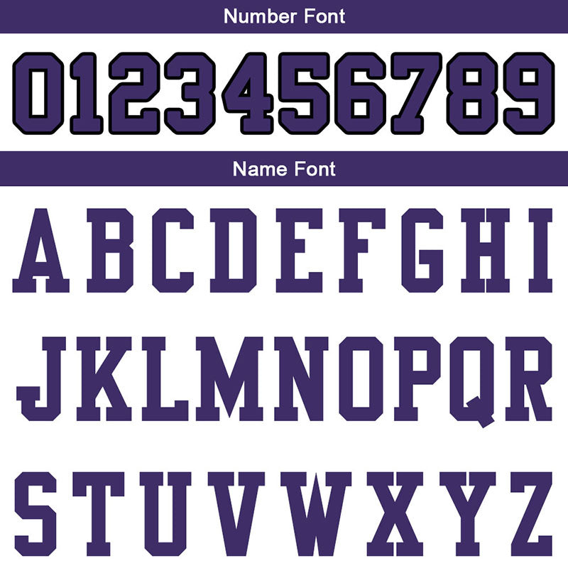 customized authentic football jersey white purple-black  mesh